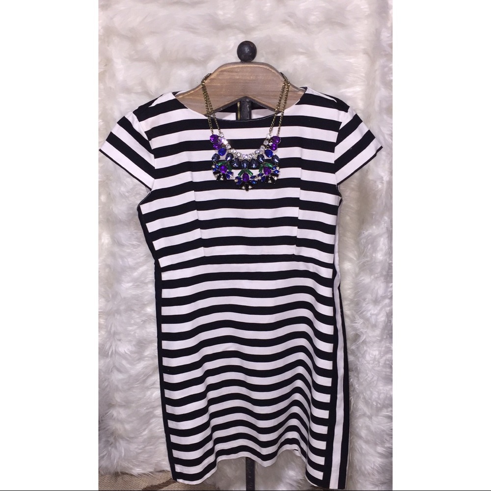 Zara trafaluc cotton striped dress